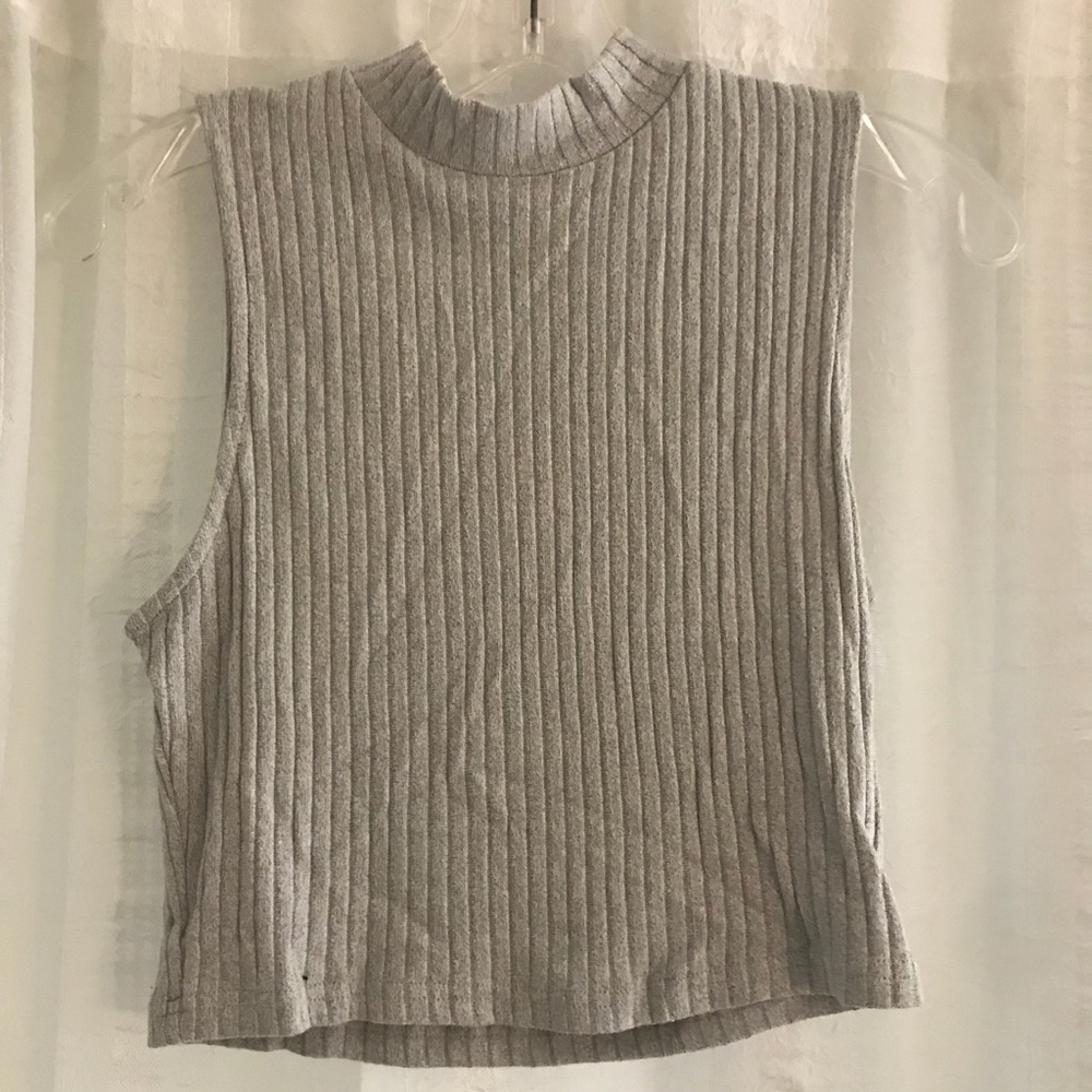 Grey Crop Top